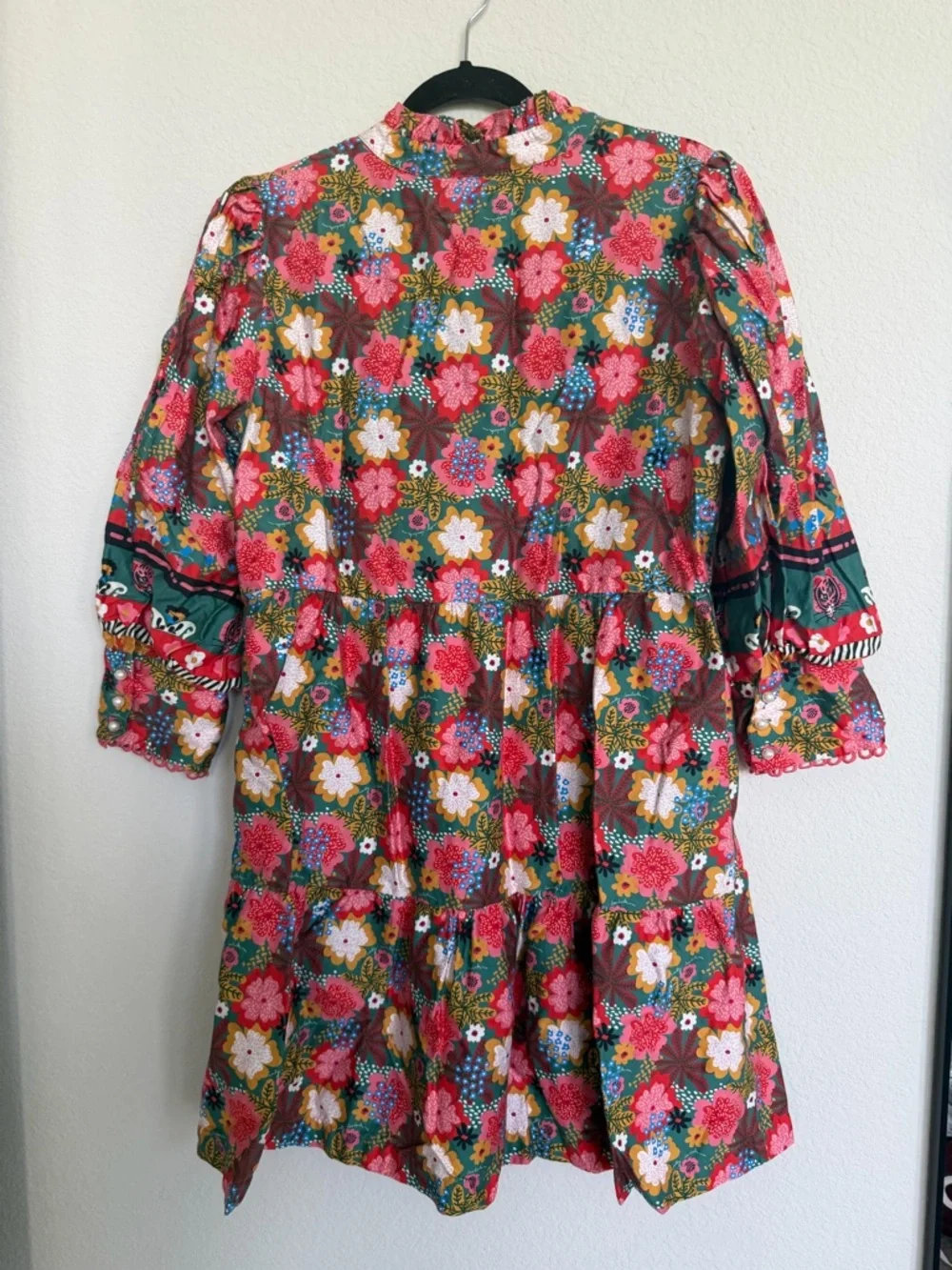 Emily Lovelock multicolour floral long-sleeve mini dress - Picture 4 of 4